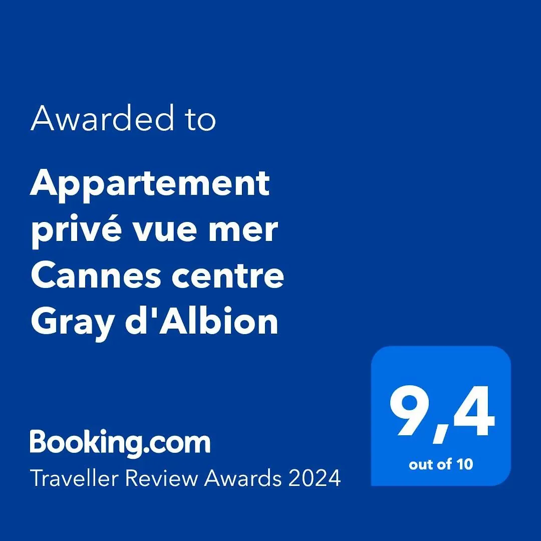 Appartement Prive Vue Mer Cannes Centre Gray D'Albion צרפת